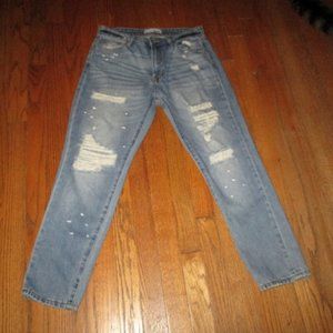 VERVET Distressed Mid-Rise Ankle Jeans